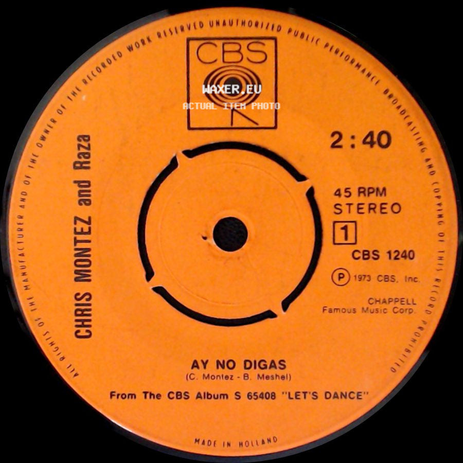 Chris Montez And Raza - Heart And Soul / Ay No Digas side B
