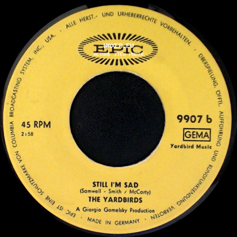The Yardbirds - Evil Hearted You / Still I'm Sad side B