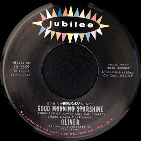 Oliver - Can't You See / Good Morning Starshine side B