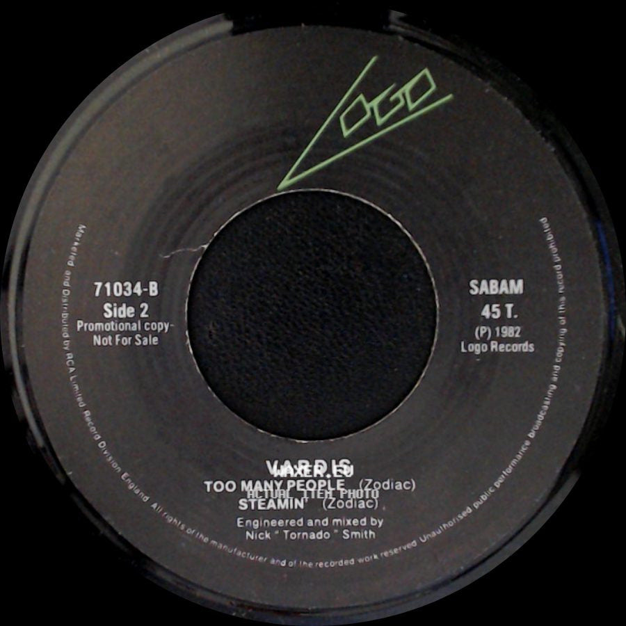 Vardis - Situation Negative / Jeepster / Too Many People / Steamin' side B