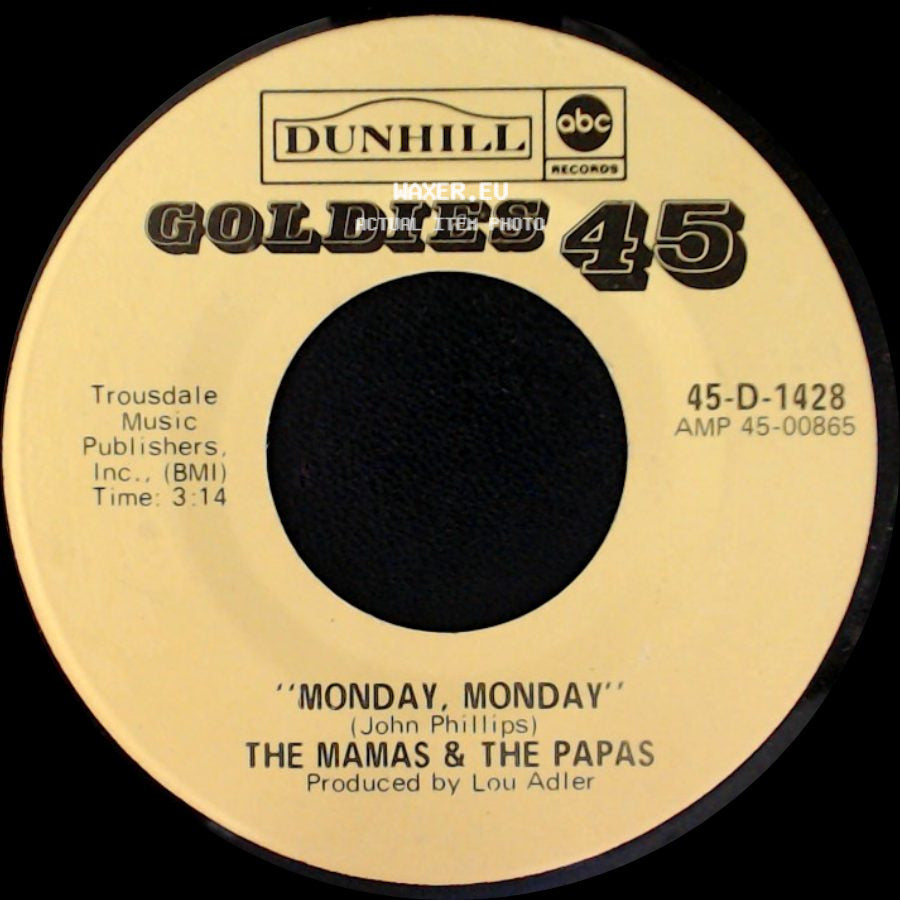 The Mamas & The Papas - Monday, Monday / Look Through My Window side A