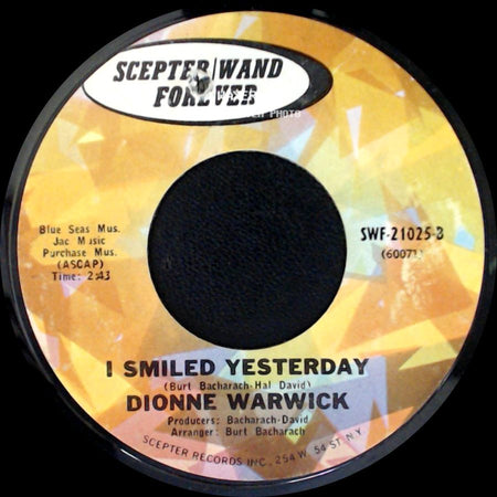 Dionne Warwick - I Smiled Yesterday / Don't Make Me Over side A