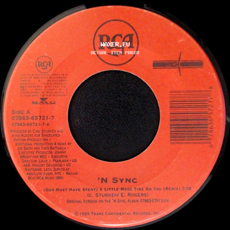 'n Sync - (God Must Have Spent) A Little More Time On You (Remix) / I Drive Myself Crazy (Album Version) side A