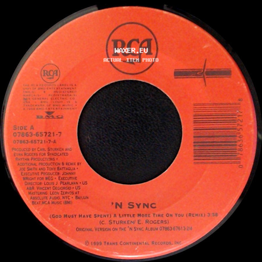 'n Sync - (God Must Have Spent) A Little More Time On You (Remix) / I Drive Myself Crazy (Album Version) side A