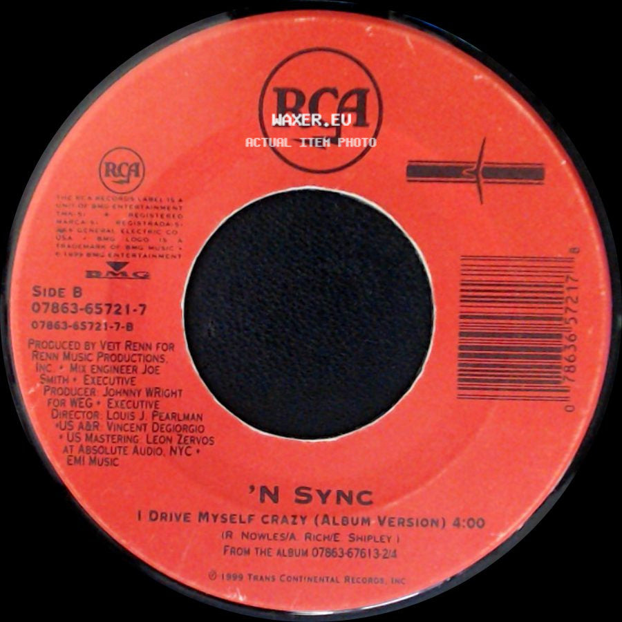 'n Sync - (God Must Have Spent) A Little More Time On You (Remix) / I Drive Myself Crazy (Album Version) side B