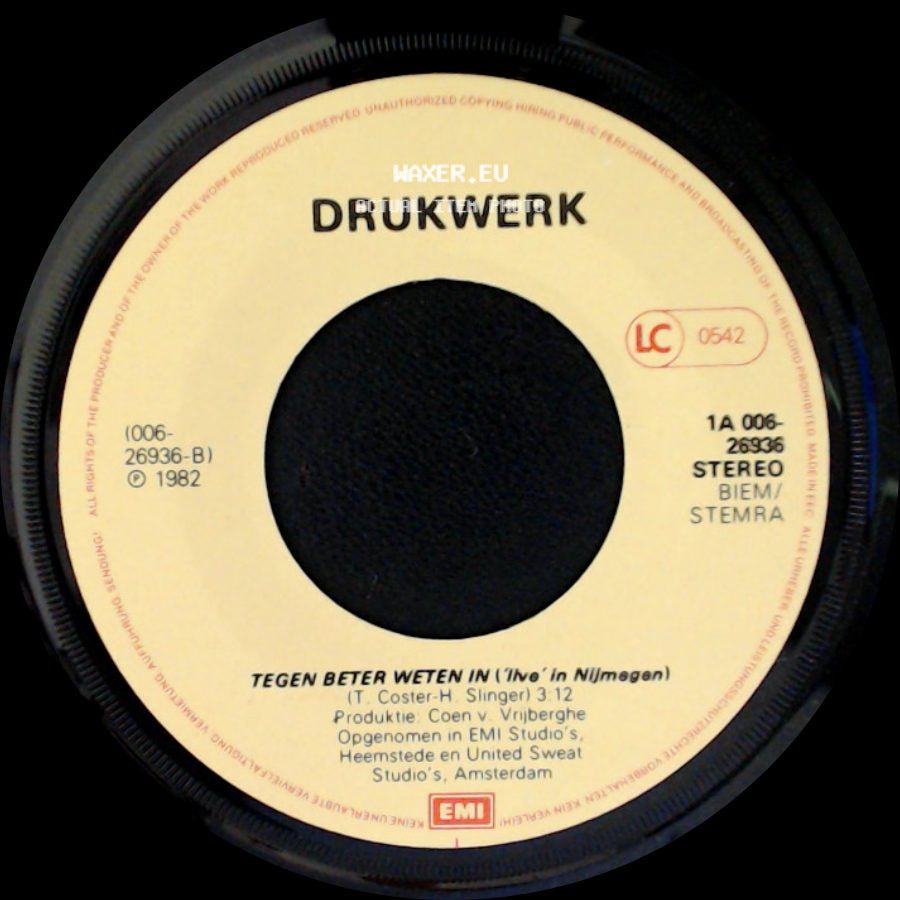 Drukwerk - Tegen Beter Weten In (No' In Nijmegen) / Marianneke side A