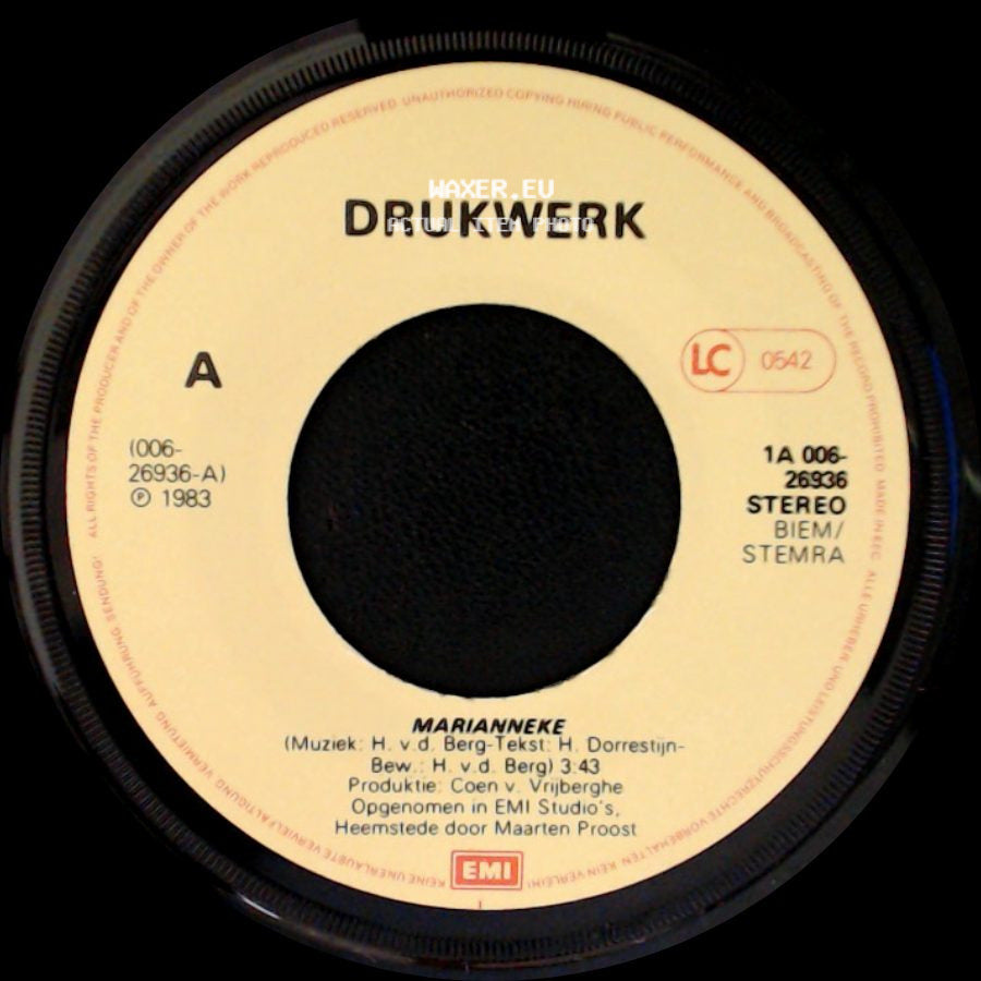 Drukwerk - Tegen Beter Weten In (No' In Nijmegen) / Marianneke side B