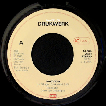 Drukwerk - De Jas / Wat Dom side B