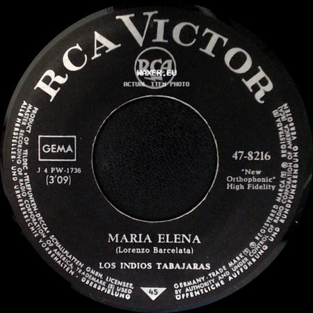 Los Indios Tabajaras - Maria Elena / Jungle Dream side A