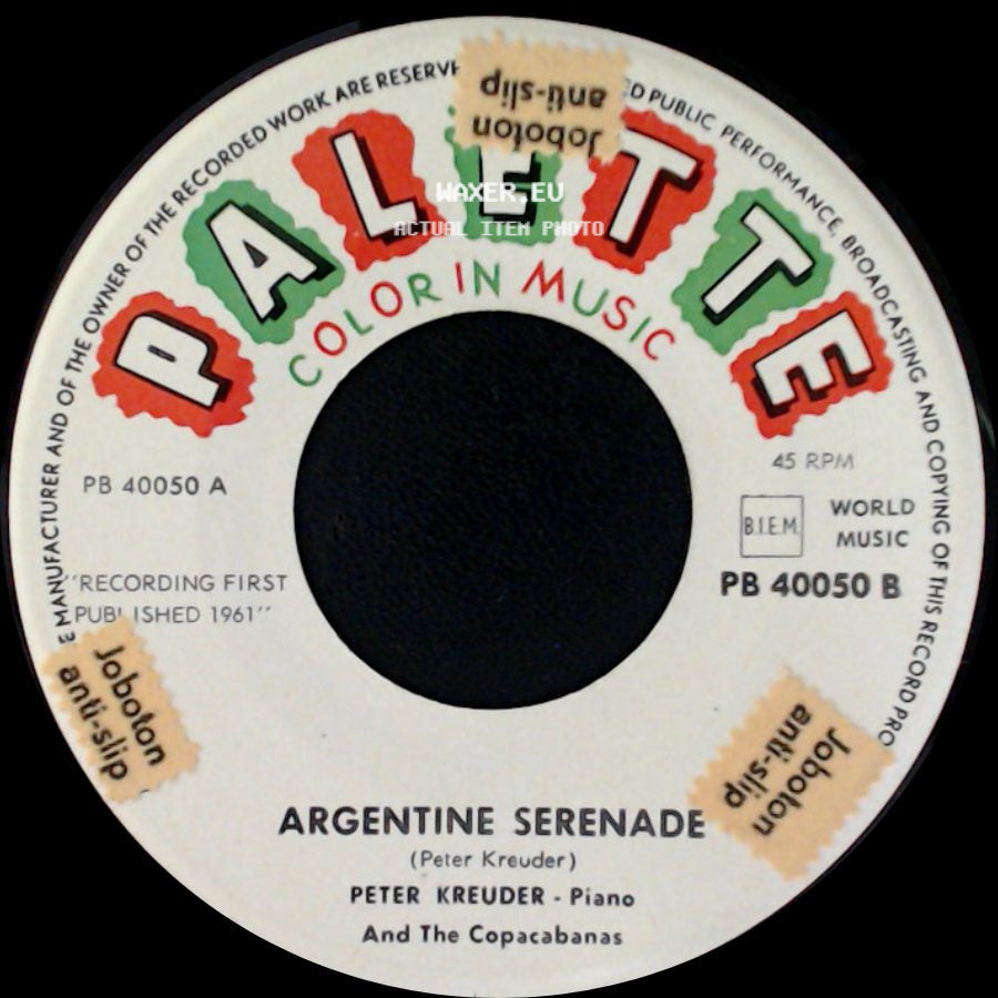 Peter Kreuder - Piano And The Copacabanas / Peter Kreuder - Sinhorina Del Rio De Janeiro / Argentine Serenade side B