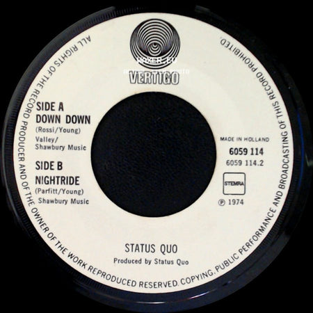 Status Quo - Down Down / Unknown Title B side A