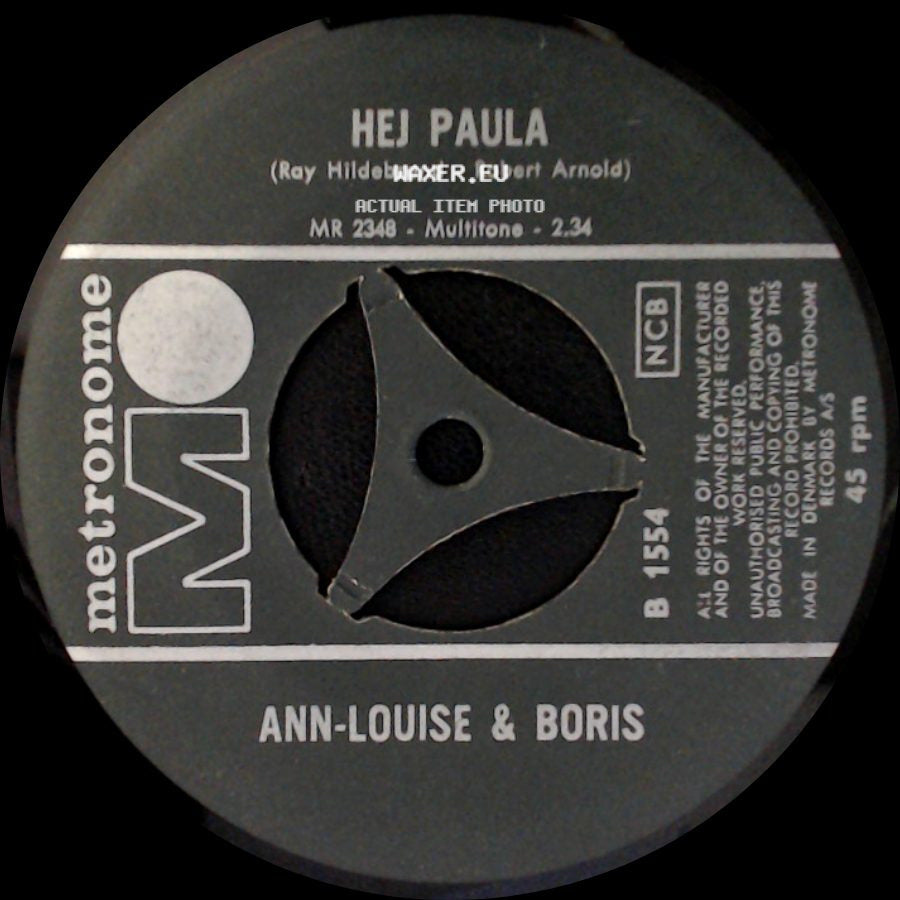 Ann-Louise & Boris / Ann-Louise - Hej Paula / Zum Zum Zum Lille Sommerbi side A