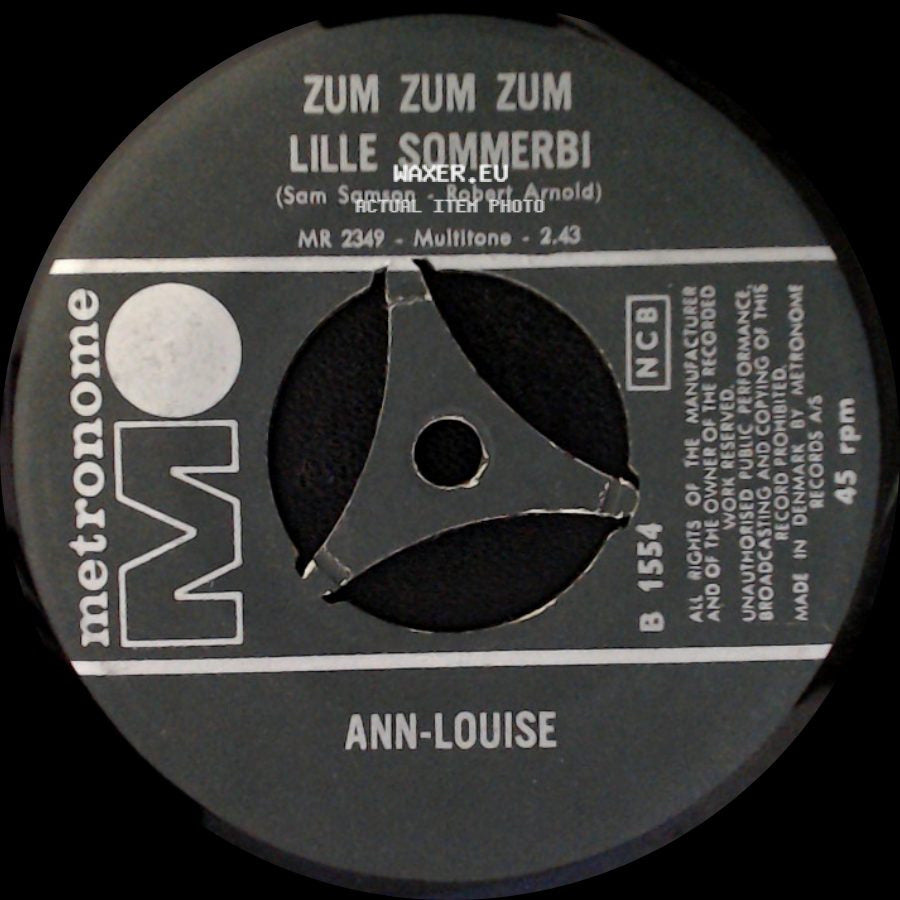 Ann-Louise & Boris / Ann-Louise - Hej Paula / Zum Zum Zum Lille Sommerbi side B