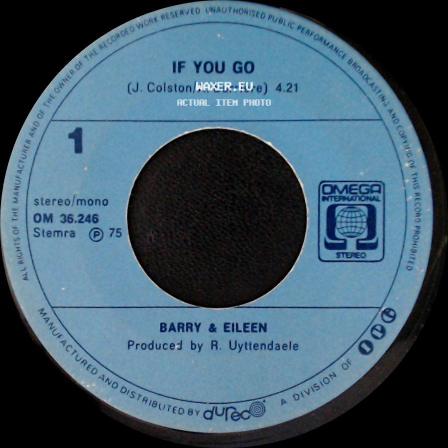 Barry & Eileen - Mama, Don't Leave Me / If You Go side B