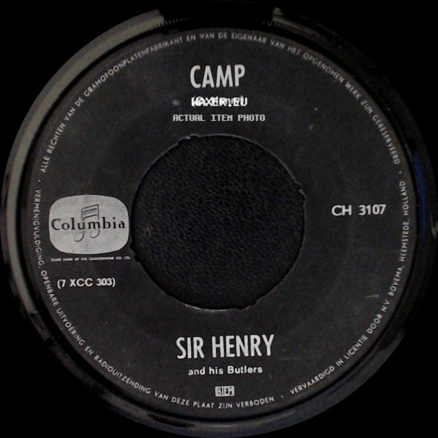 Sir Henry And His Butlers - Pretty Style / Camp (O. Henry) side B