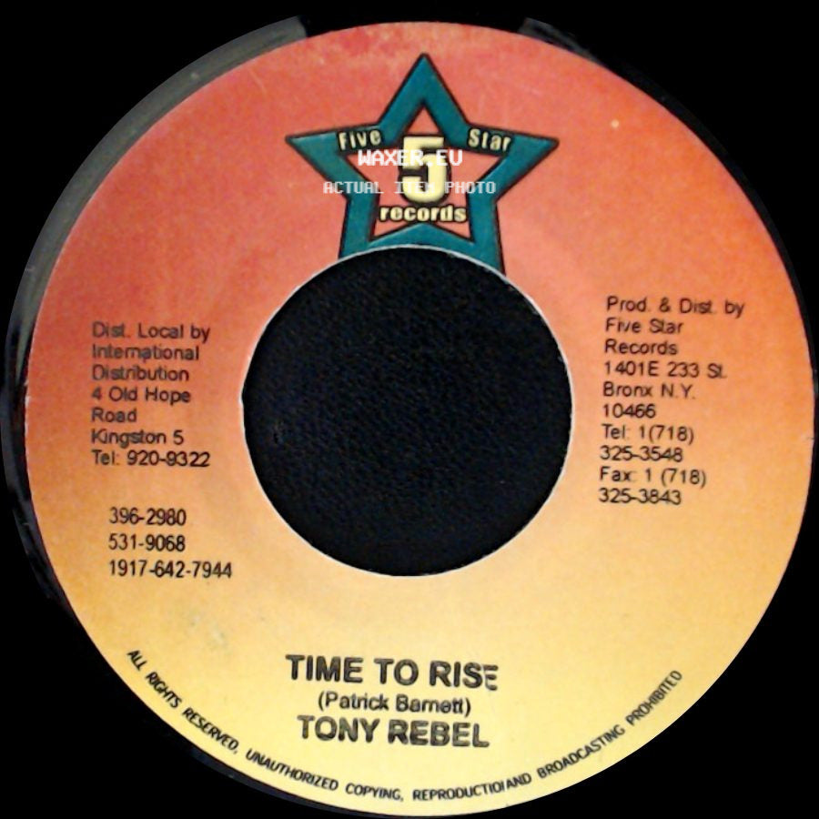 Star Boy / Tony Rebel - Rhythm / Time To Rise side B