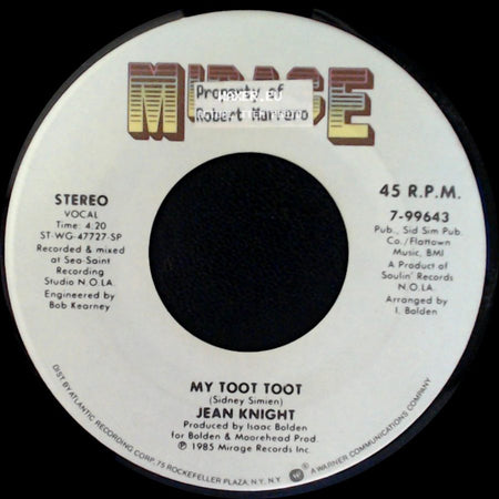Jean Knight - My Toot Toot / My Heart Is Willing (And My Body Is Too) side A