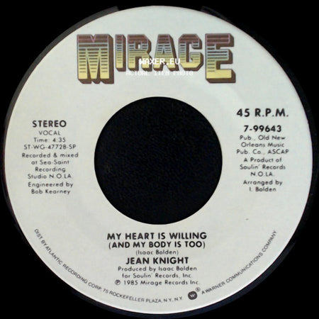 Jean Knight - My Toot Toot / My Heart Is Willing (And My Body Is Too) side B