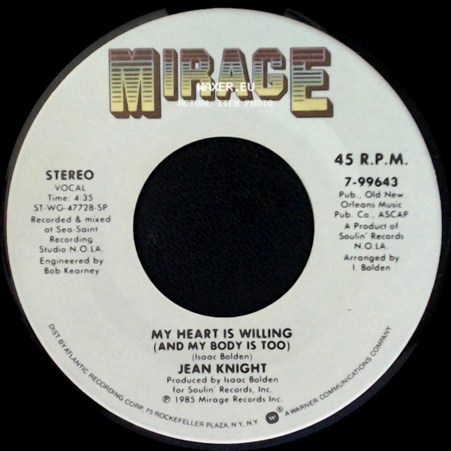 Jean Knight - My Toot Toot / My Heart Is Willing (And My Body Is Too) side B