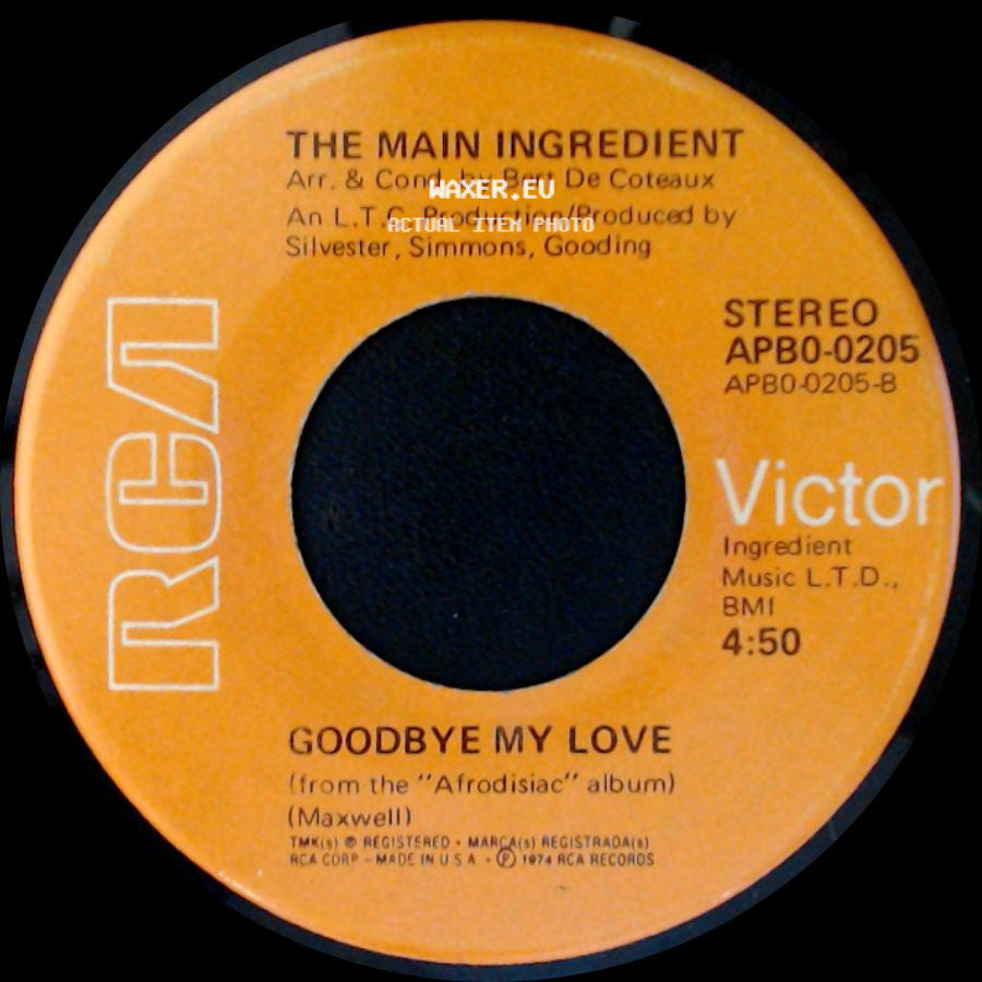 The Main Ingredient - Goodbye My Love / Just Don't Want To Be Lonely side A