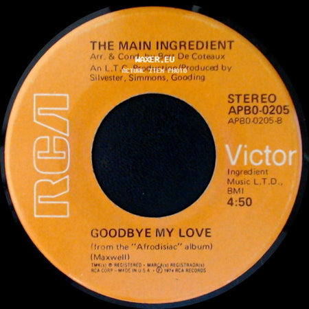 The Main Ingredient - Goodbye My Love / Just Don't Want To Be Lonely side A
