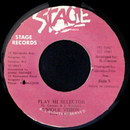 Unique Vision - Play Mi Selector / Version side A