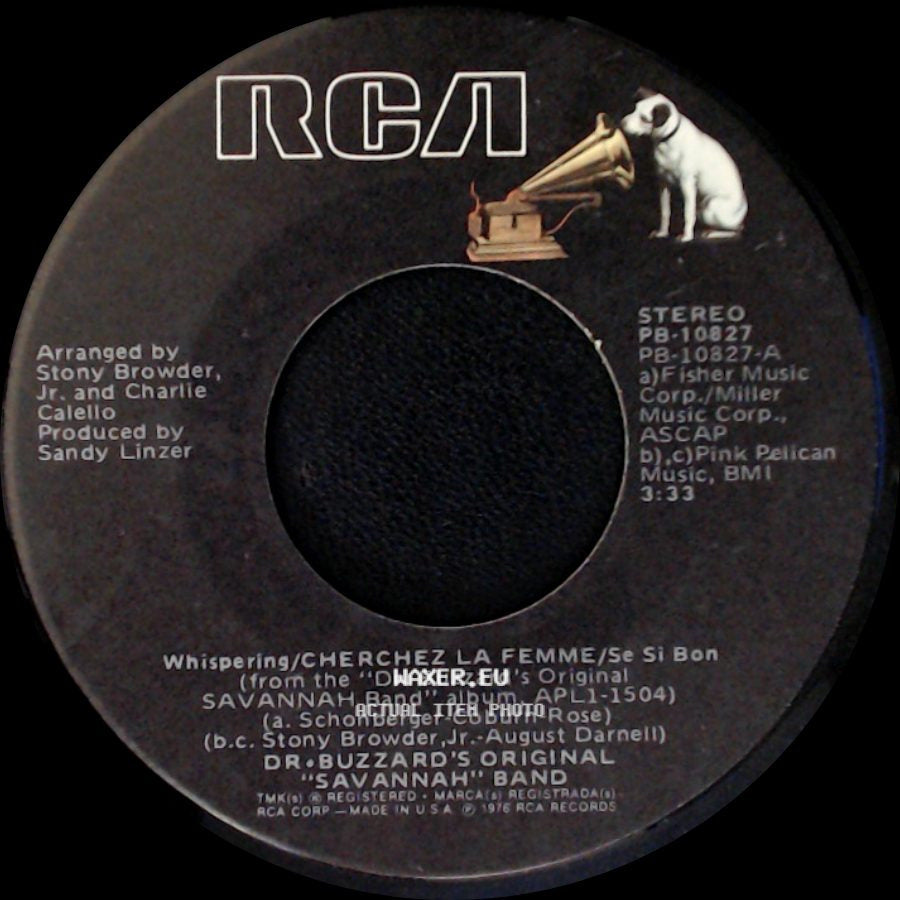 Dr. Buzzard's Original Savannah Band - Sunshower / Whispering/Cherchez La Femme/Se Si Bon side B
