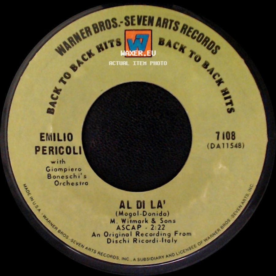 Emilio Pericoli - Solo Piu Che Mai (Strangers In The Night) / Al Di La' side B