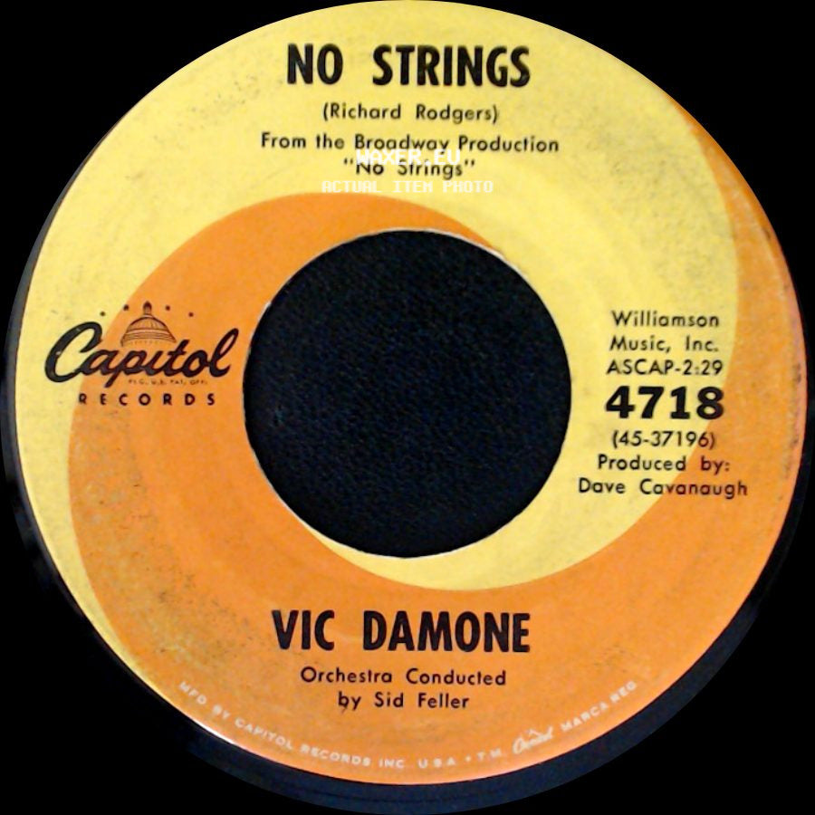Vic Damone - Once Upon A Time / No Strings side B