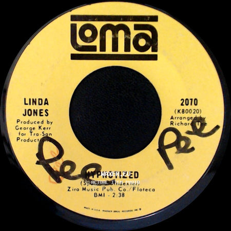 Linda Jones - I Can't Stop Lovin' My Baby / Hypnotized side B