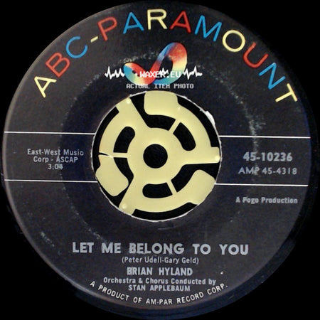 Brian Hyland - Let It Die! / Let Me Belong To You side B