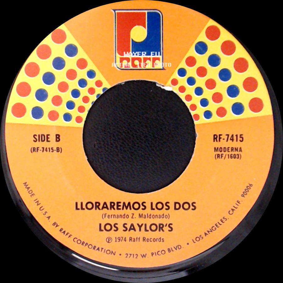 Los Saylor's - Si Tus Besos Se Van / Lloraremos Los Dos side B