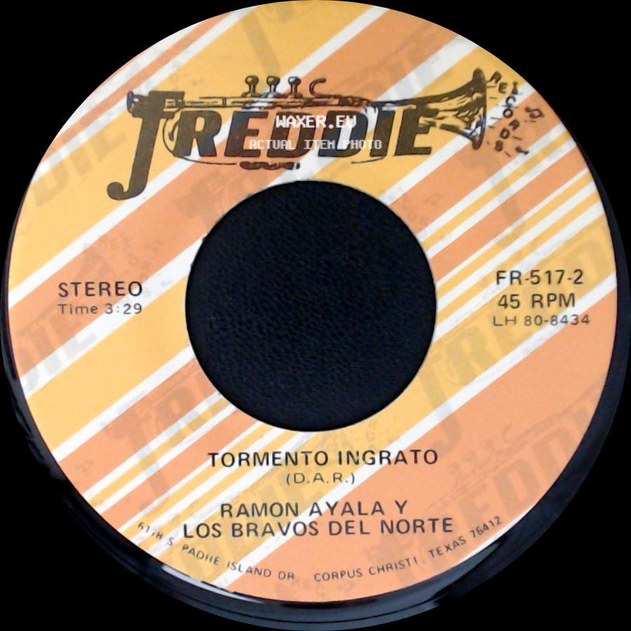 Ramon Ayala Y Los Bravos Del Norte - La Lombriz Panteonera / Tormento Ingrato side B
