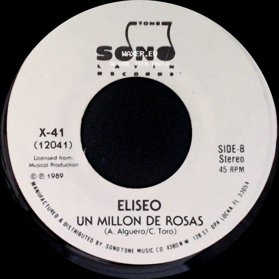 Eliseo - Un Millon De Rosas / Un Millon De Rosas side B