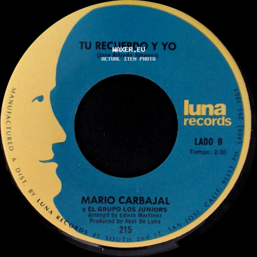 Mario Carbajal Y El Grupo Los Juniors - Dos Rosas / Tu Recuerdo Y Yo side B