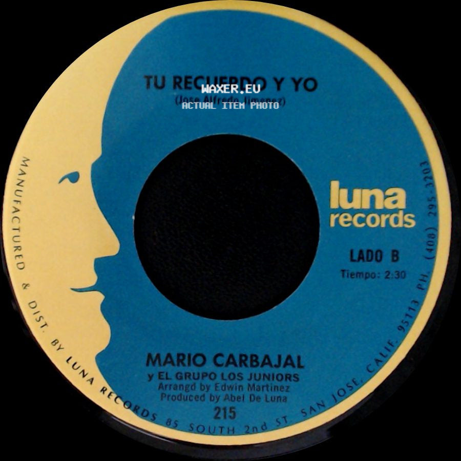 Mario Carbajal Y El Grupo Los Juniors - Dos Rosas / Tu Recuerdo Y Yo side B