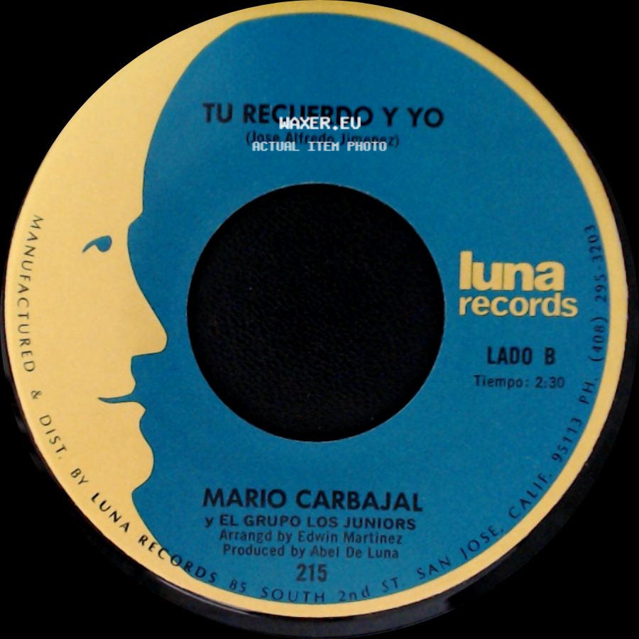 Mario Carbajal Y El Grupo Los Juniors - Dos Rosas / Tu Recuerdo Y Yo side B