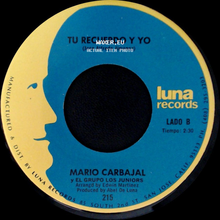 Mario Carbajal Y El Grupo Los Juniors - Dos Rosas / Tu Recuerdo Y Yo side B