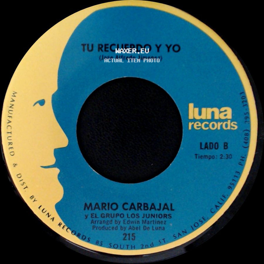 Mario Carbajal Y El Grupo Los Juniors - Dos Rosas / Tu Recuerdo Y Yo side B
