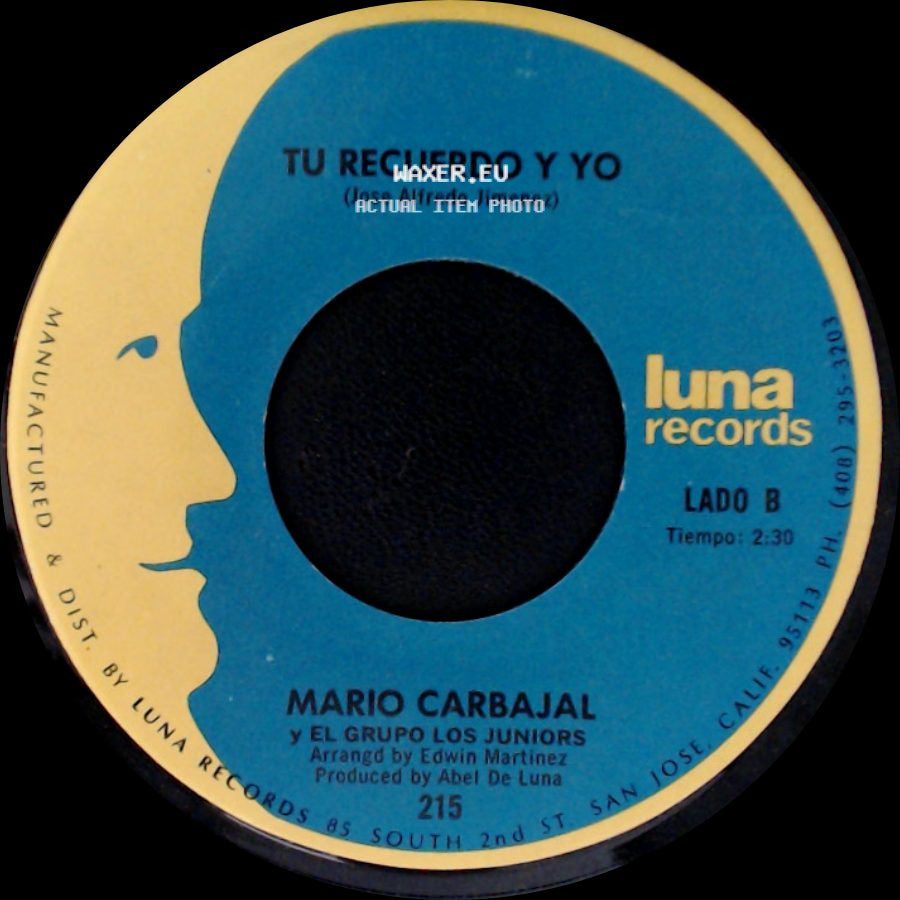 Mario Carbajal Y El Grupo Los Juniors - Dos Rosas / Tu Recuerdo Y Yo side B