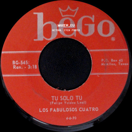 Los Fabulosos Cuatro - Tu Solo Tu / Las Nubes side A