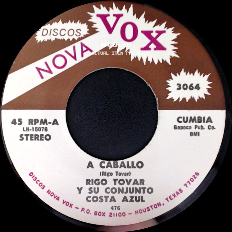 Rigo Tovar Y Su Conjunto Costa Azul - Te Quiero Dijiste / A Caballo side B