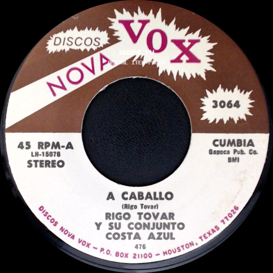 Rigo Tovar Y Su Conjunto Costa Azul - Te Quiero Dijiste / A Caballo side B