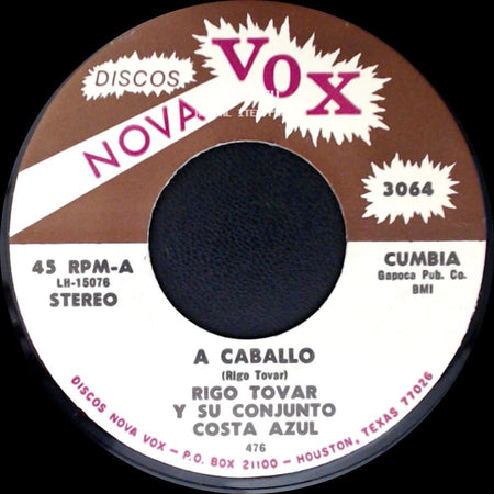 Rigo Tovar Y Su Conjunto Costa Azul - Te Quiero Dijiste / A Caballo side B