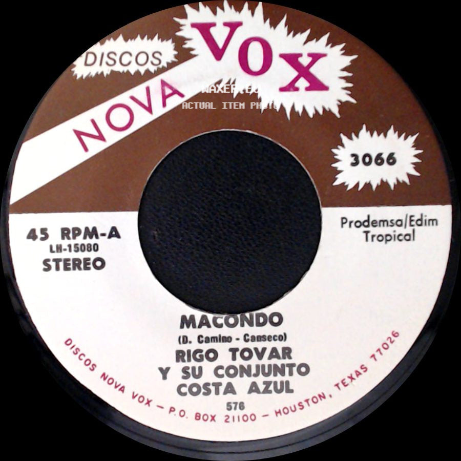 Rigo Tovar Y Su Conjunto Costa Azul - Macondo / El Cisne side A