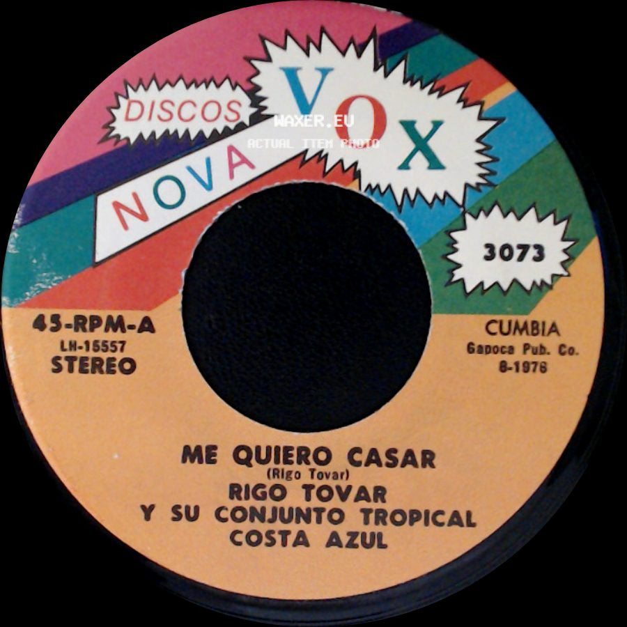 Rigo Tovar Y Su Conjunto Tropical Costa Azul - Amor Imposible / Me Quiero Casar side B