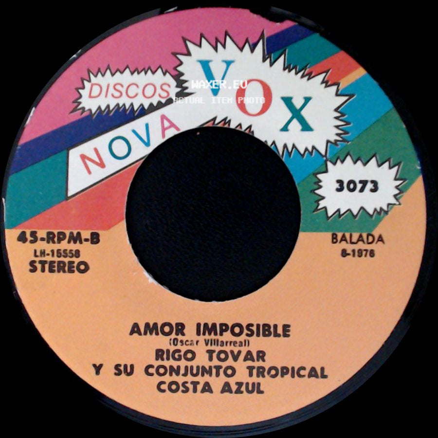 Rigo Tovar Y Su Conjunto Tropical Costa Azul - Amor Imposible / Me Quiero Casar side A