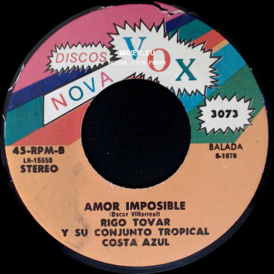 Rigo Tovar Y Su Conjunto Tropical Costa Azul - Amor Imposible / Me Quiero Casar side A