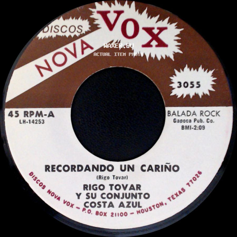 Rigo Tovar Y Su Conjunto Costa Azul - Fiesta En La Playa / Recordando Un Cariño side B