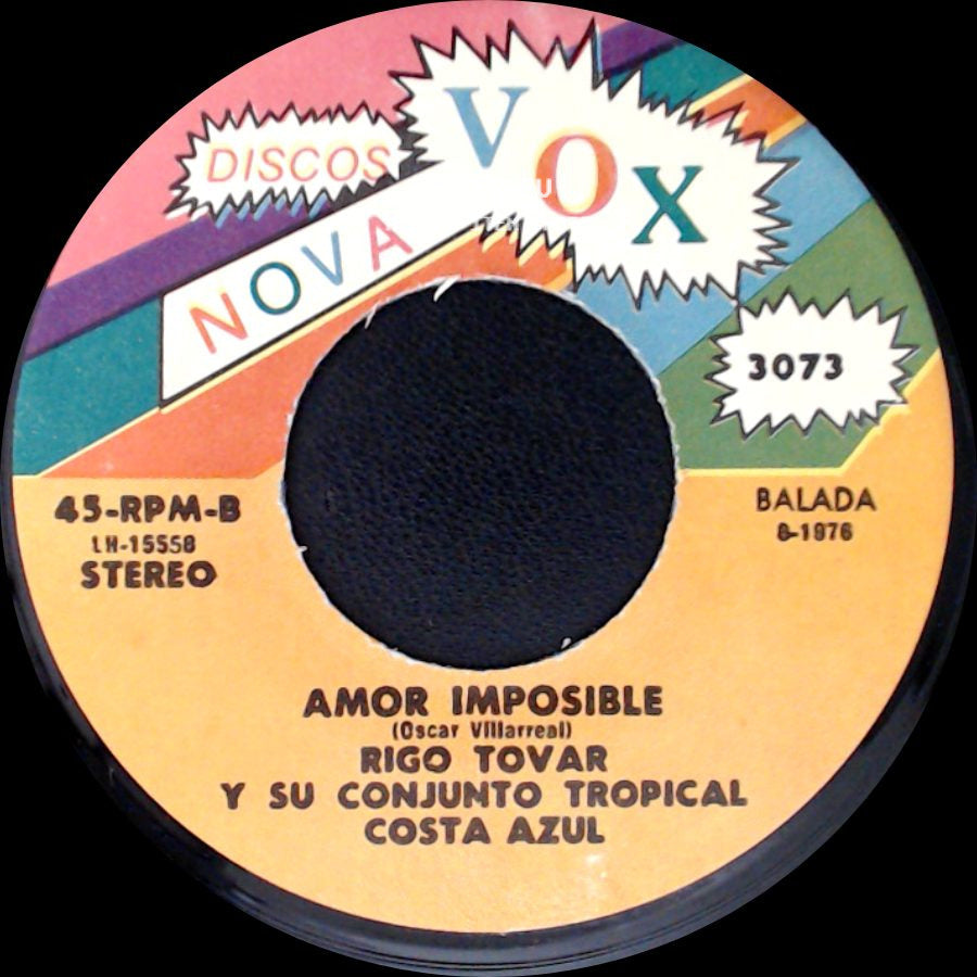 Rigo Tovar Y Su Conjunto Tropical Costa Azul - Me Quiero Casar / Amor Imposible side B